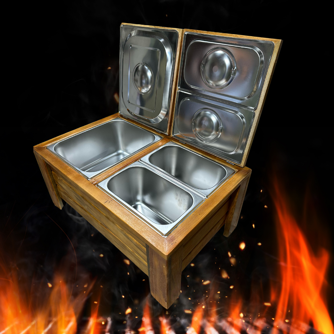 Grill Box triple color nogal