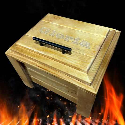 Grill Box sencilla color nogal